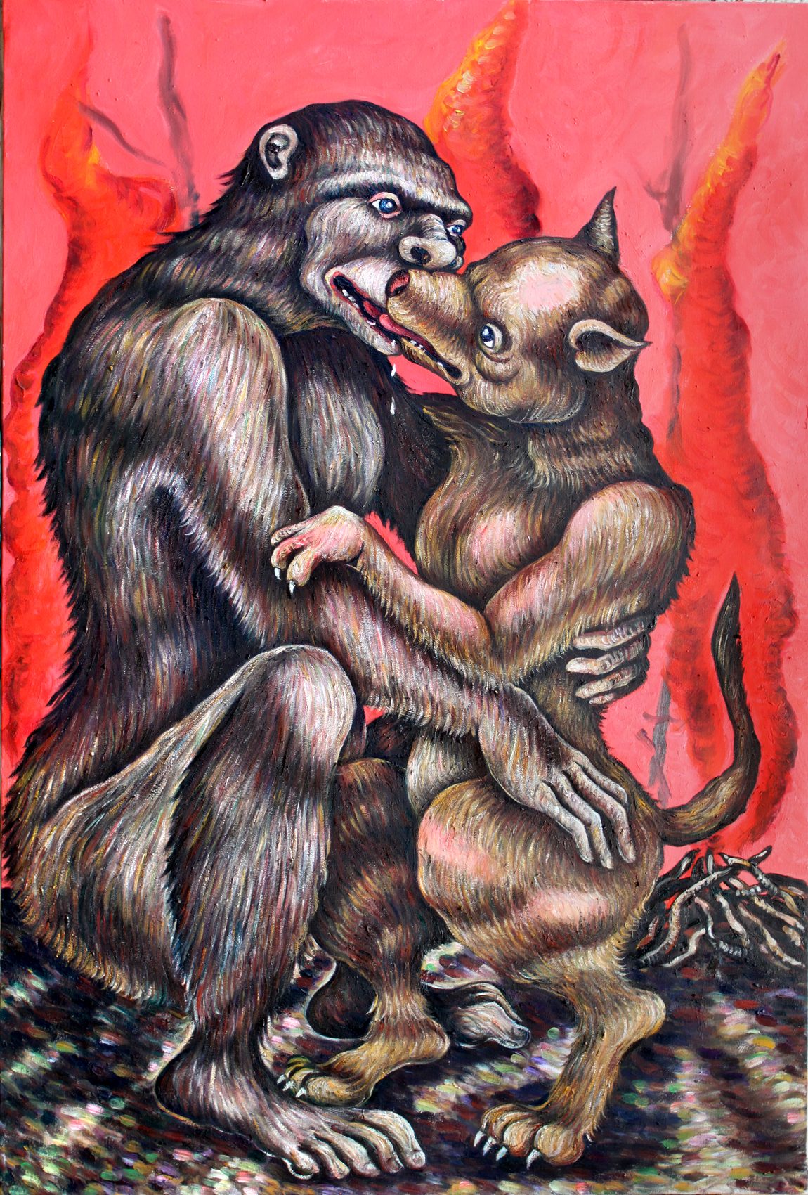Paradis, huile sur toile d'Anne van der Linden, 2010