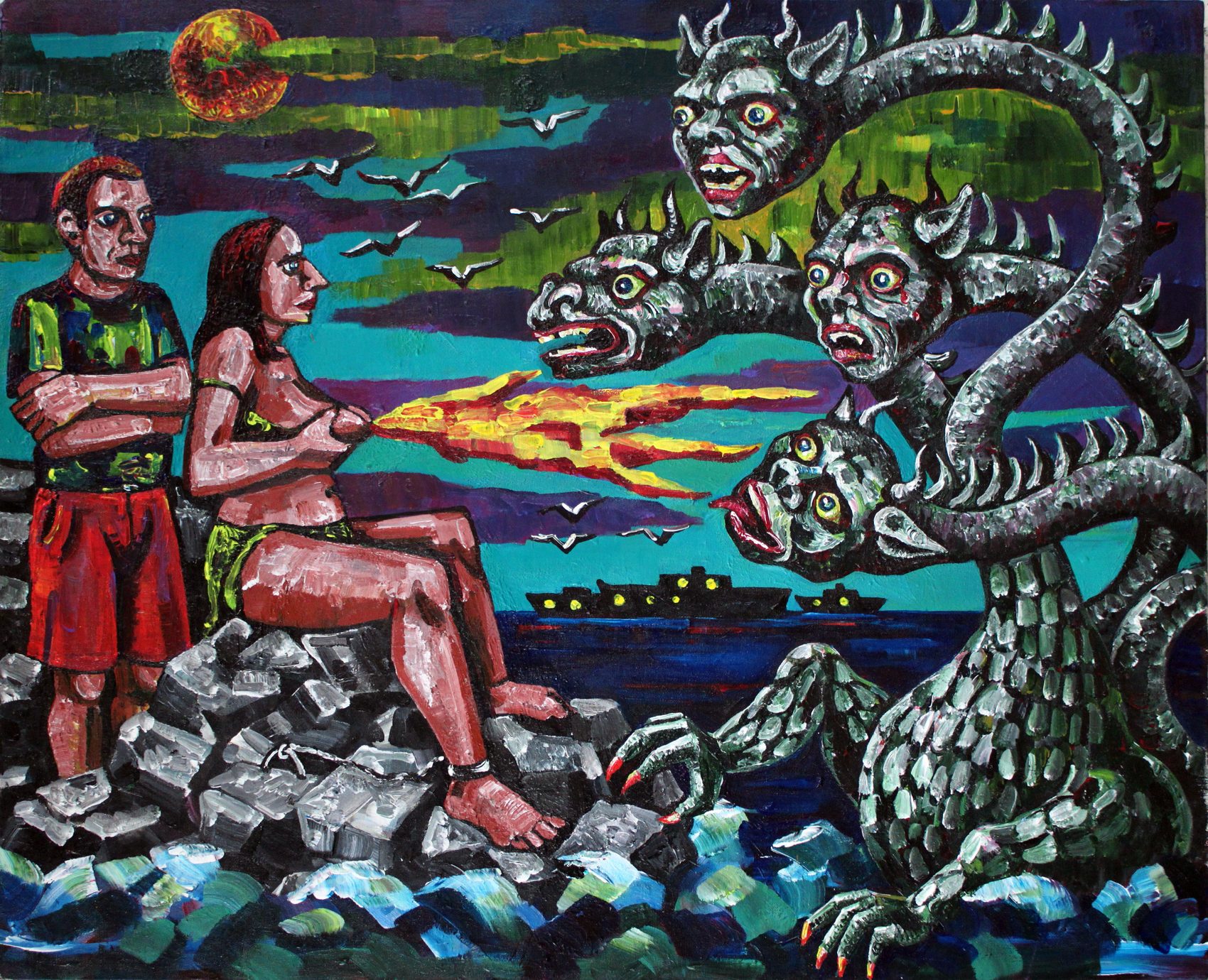 Andromède, acrylique sur toile d'Anne van der Linden, 2020