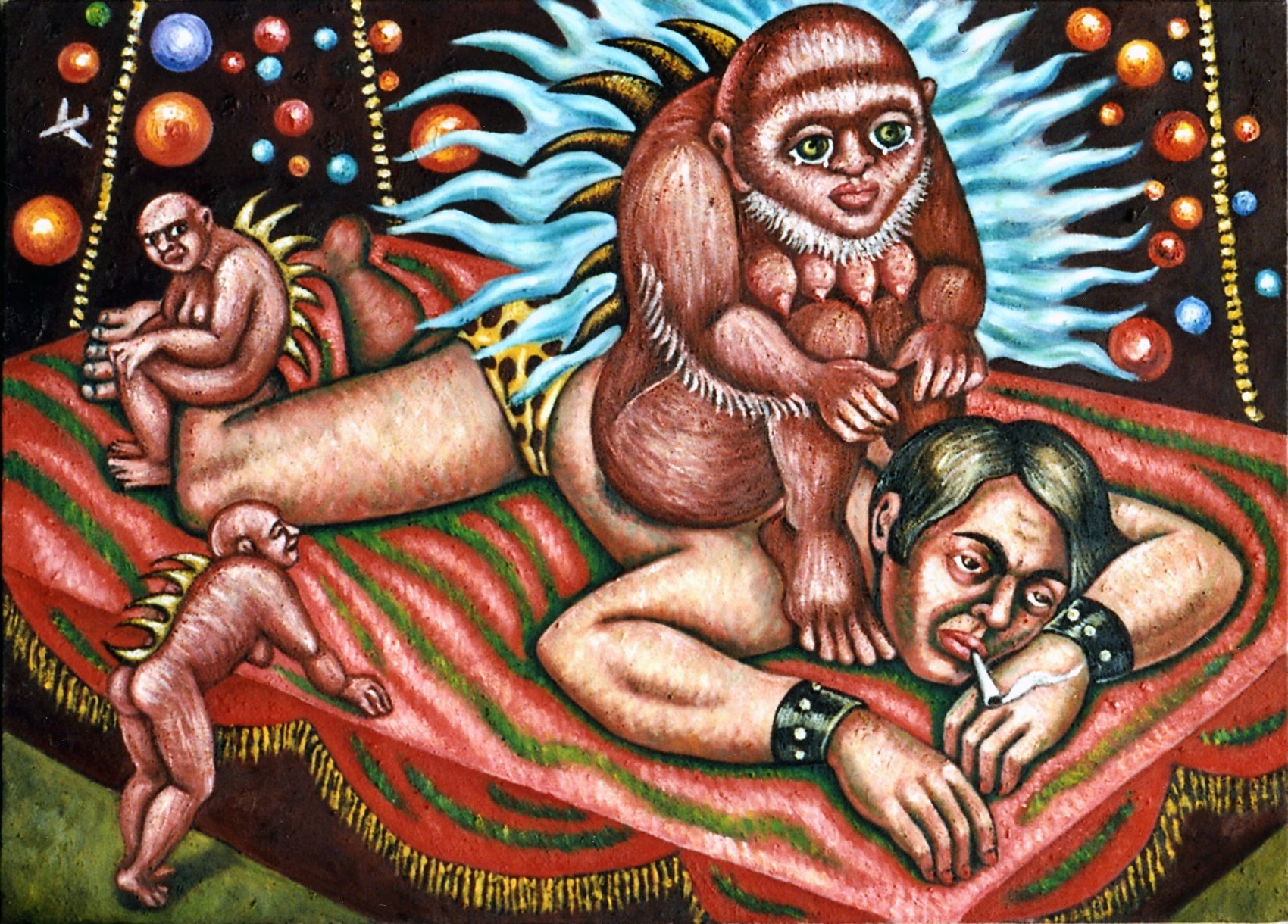 Le Spleen de Tarzan, huile sur toile d'Anne van der Linden, 2009