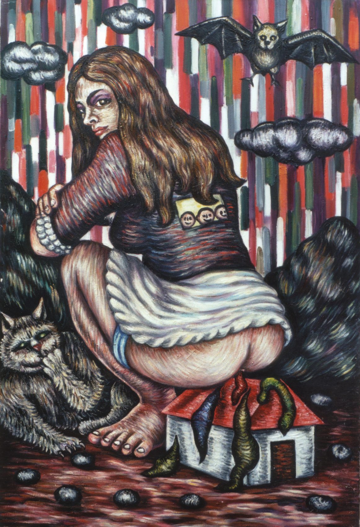 La Chieuse, huile sur toile d'Anne van der Linden, 2004