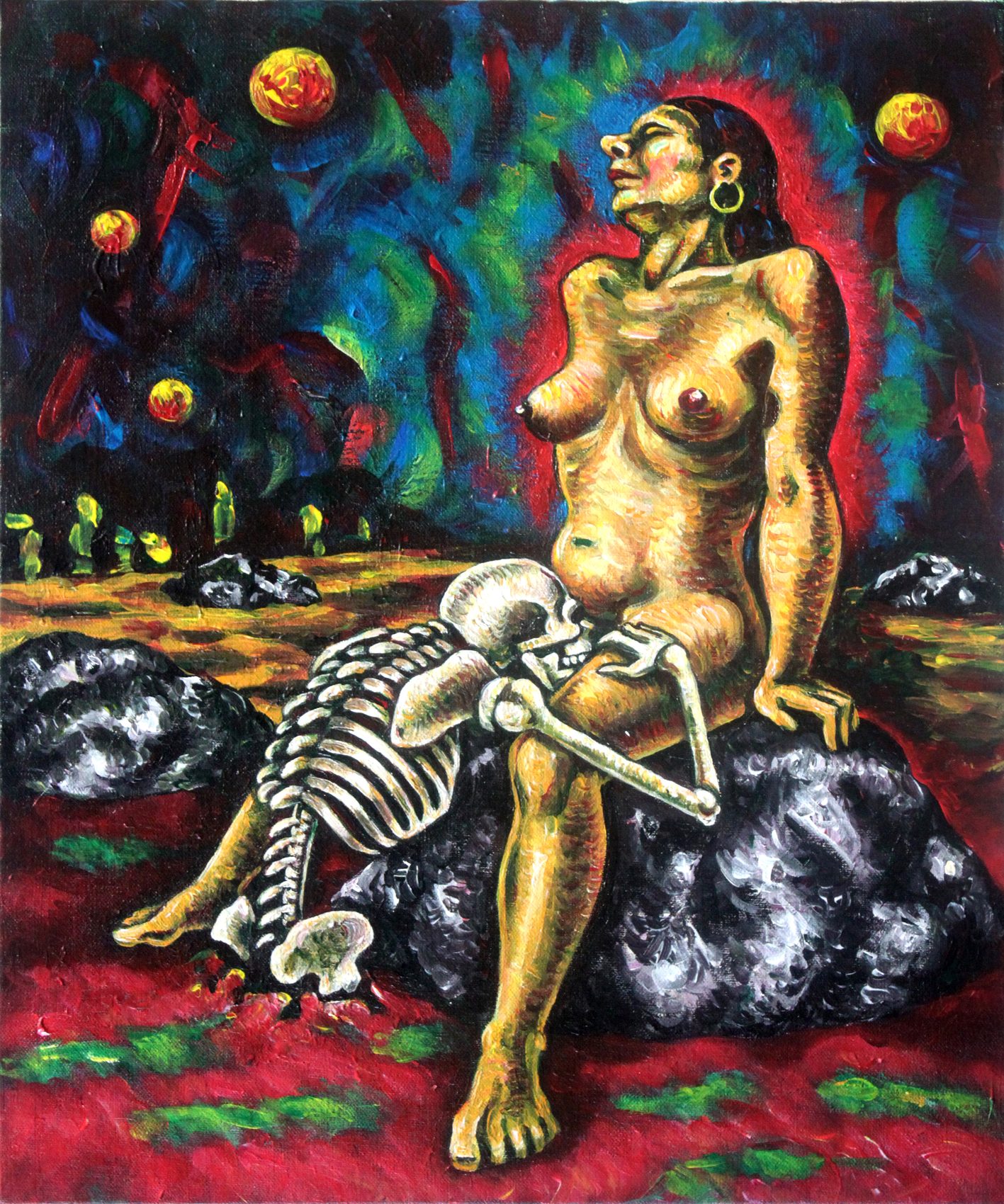 Au-delà gothique, acrylique sur toile d'Anne van der Linden, 2015
