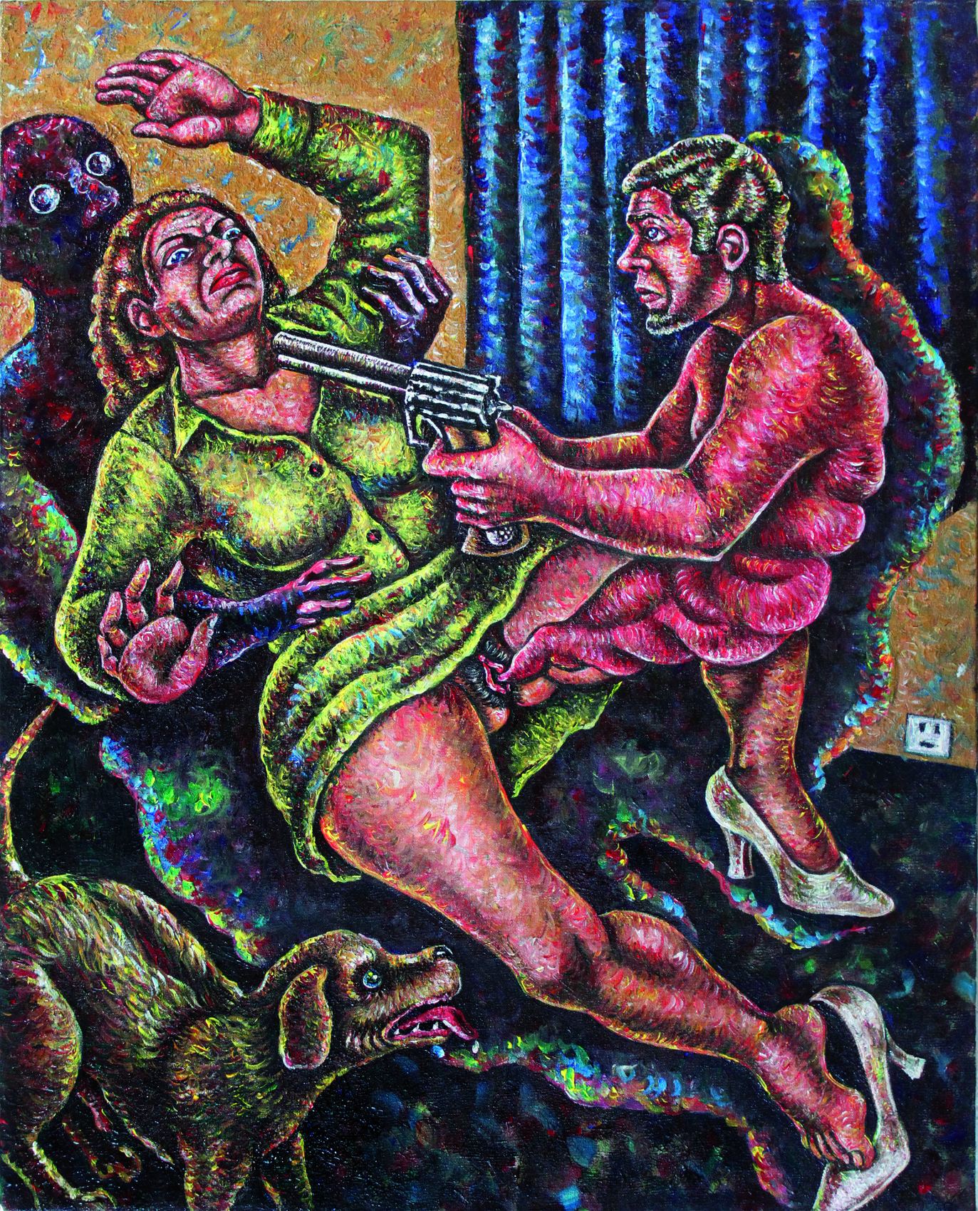 Quel ingrat !, acrylique sur toile d'Anne van der Linden, 2013