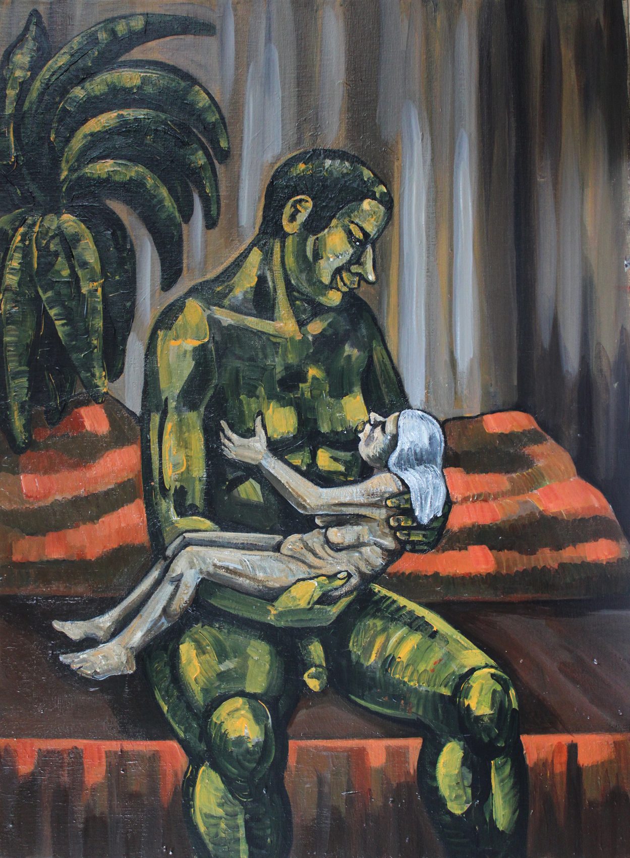 À l'envers d'à l'envers, acrylique sur toile d'Anne van der Linden, 2023