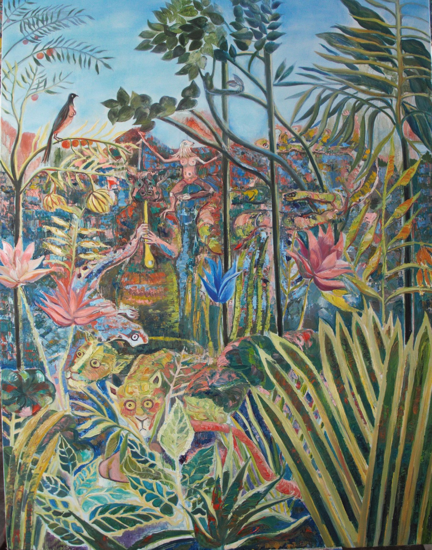 Hybrides, huile sur toile d'Anouchka Desseilles, 2025
