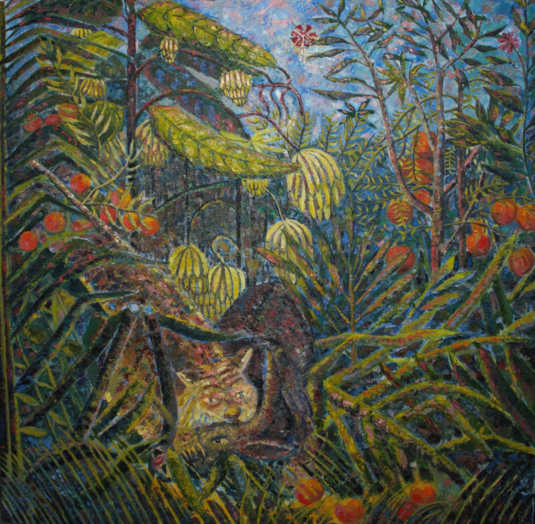 Le repas du lion, huile sur toile d'Anouchka Desseilles, 2025