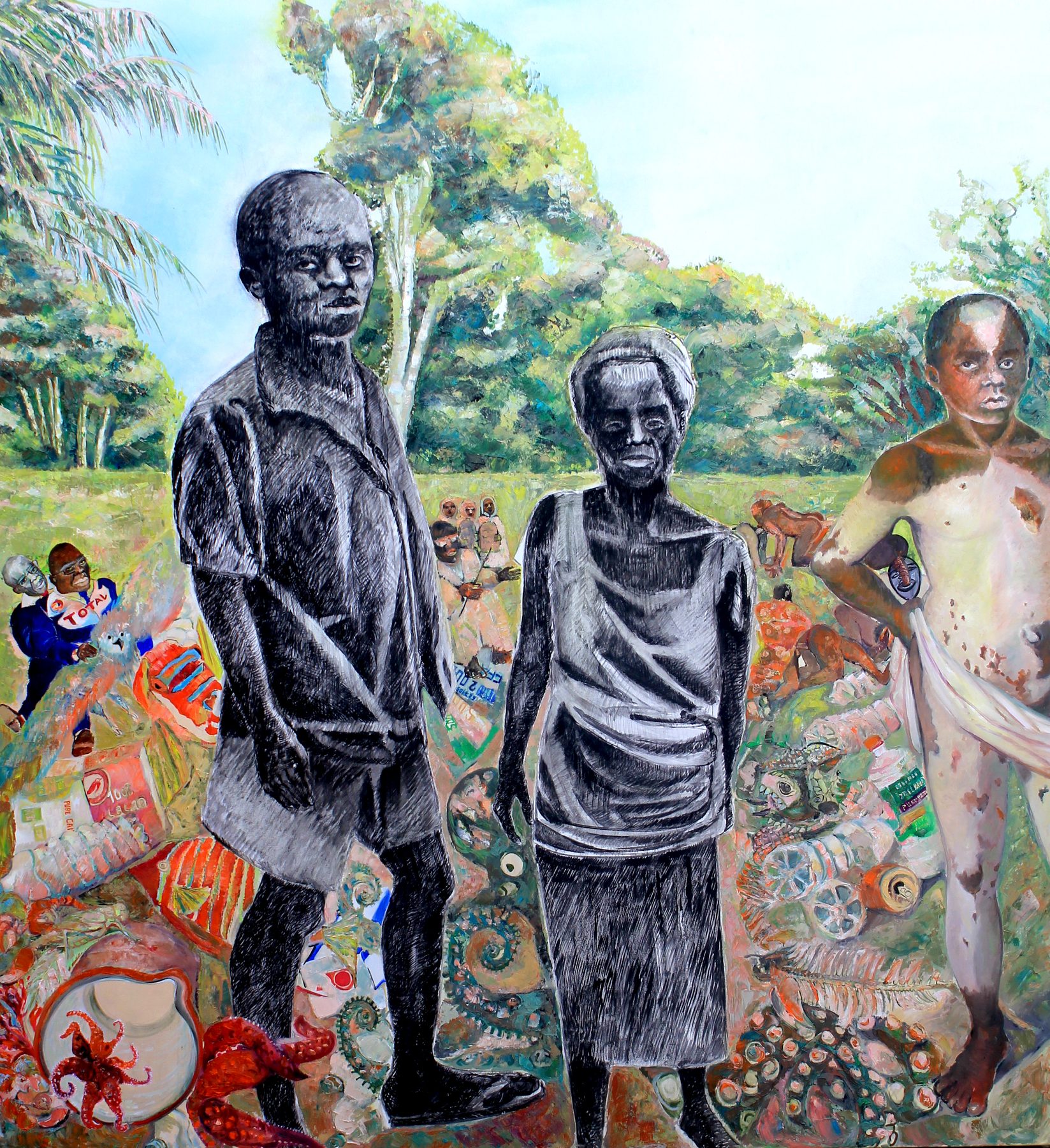 Victor Diatta et Siriaco, huile sur toile d'Anouchka Desseilles, 2020